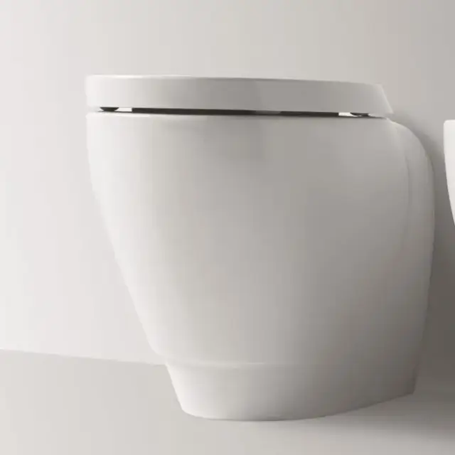 Simas Bormio Унитаз приставной 42х67,5 см, безободковый, без крышки-сиденья, цвет: белый глянцевый BR01bi