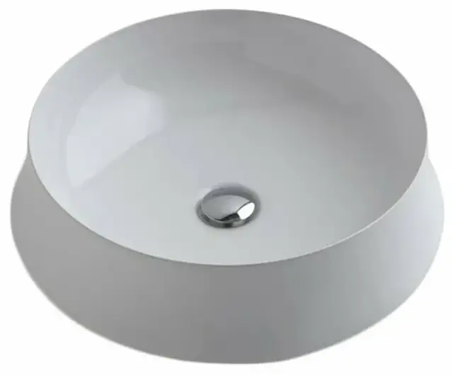 Simas Sharp Раковина чаша d50 см, без перелива и отверстия под смеситель, цвет: белый глянцевый SH01bi*0
