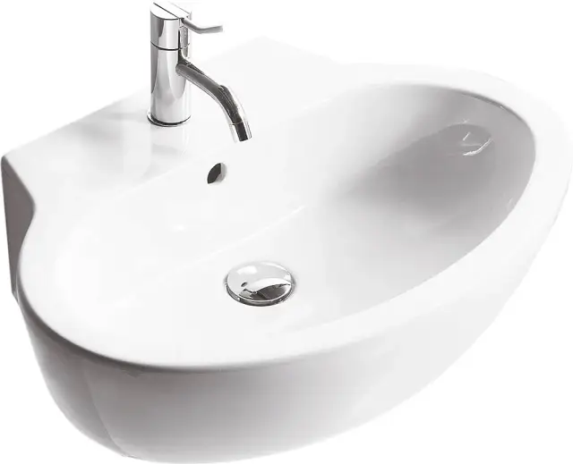 Simas Lft Spazio Раковина подвесная 60х44 см, с переливом, 1 отвер. под смесит., цвет: белый глянц. LFT24bi*1