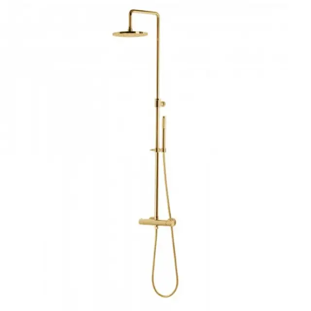 Bongio T Mix Душевая стойка с термостатическим смесителем и ручным душем, цвет золото 32547ORLU