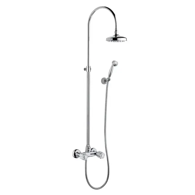 Bongio Fleur Blanc Душевая стойка с верхним душем d18,5 см, цвет: хром/белый 11537CR0D