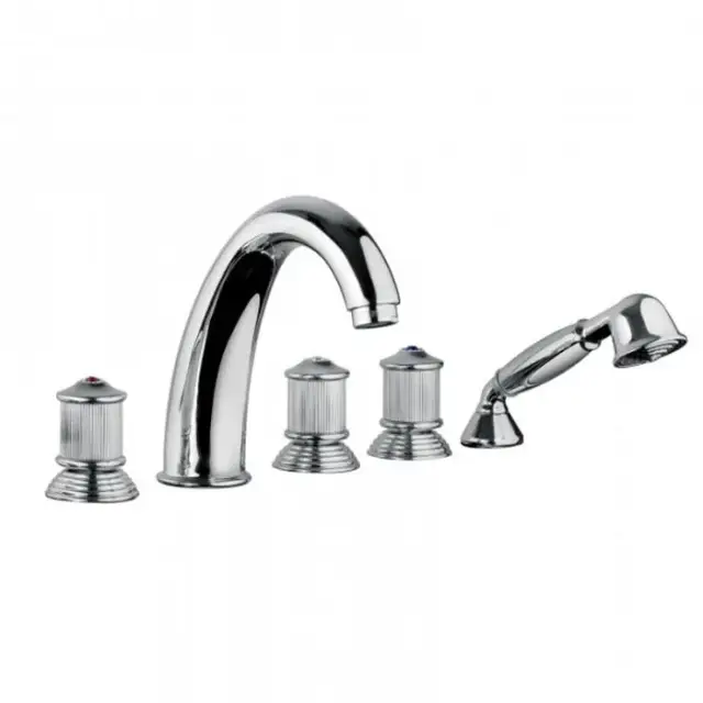 Bongio Impero Смеситель на борт ванны, цвет хром/Blue and Red Swarovski 65531CR0D