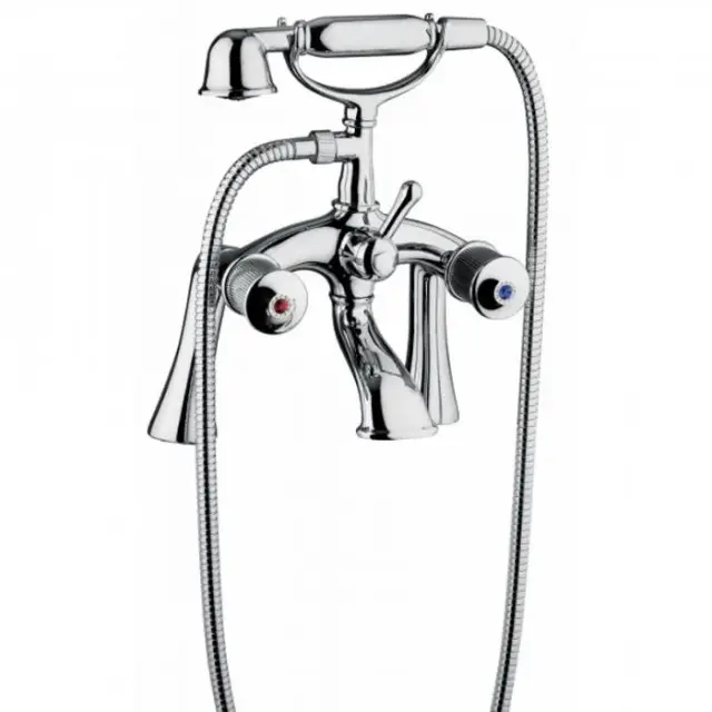 Bongio Impero Смеситель на борт ванны, цвет хром/Blue and Red Swarovski 65527CR00