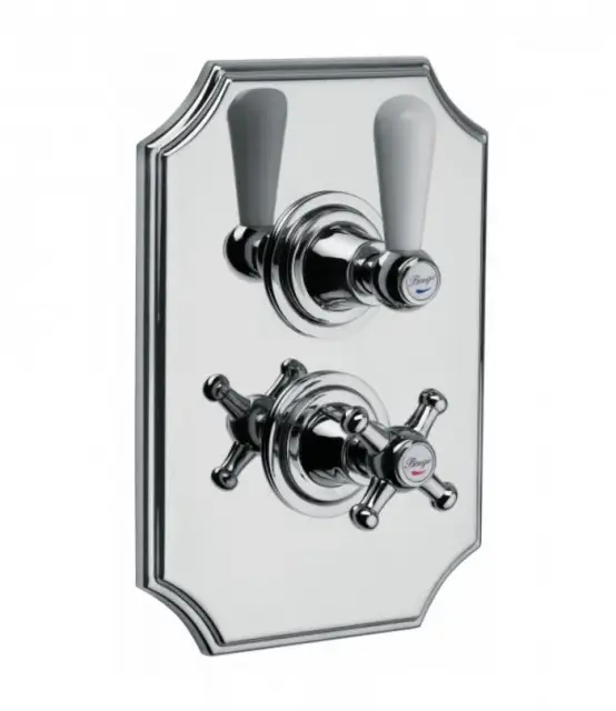 Bongio Oxford Lux Термостатический смеситель для душа, цвет хром/белый фарфор 19544CR0L