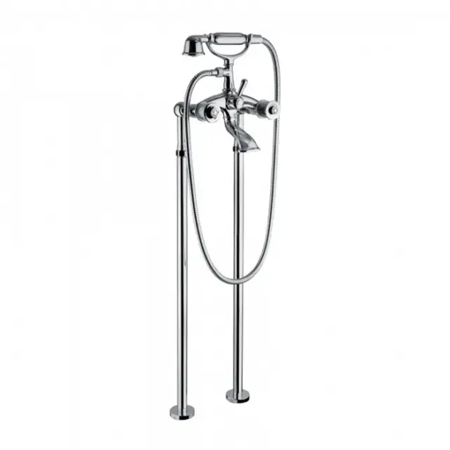 Bongio Impero Смеситель для ванны напольный, цвет хром/Blue and Red Swarovski 65528CR00