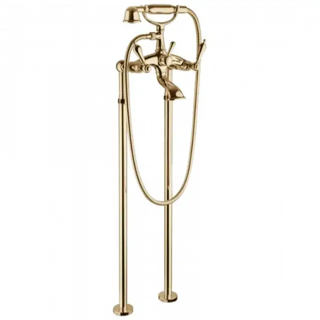 Bongio Capri Смеситель для ванны в комплекте с ручным душем, цвет золото 17528OR00