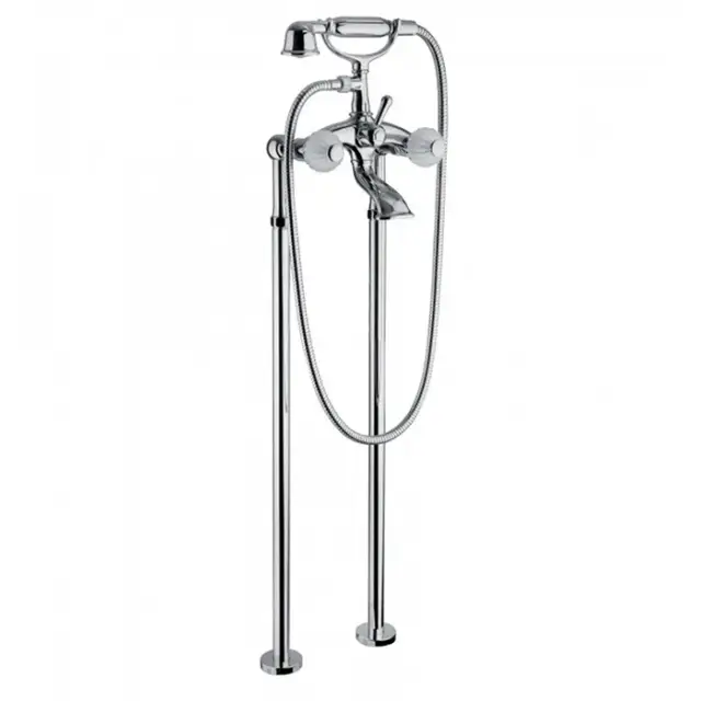 Bongio Rivoli Смеситель для ванны напольный с ножками, цвет: хром/Cristallo 05528CR00