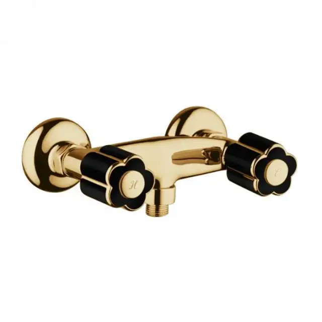 Bongio Fleur Noir Смеситель для душа, цвет золото/черный фарфор 12523OR00
