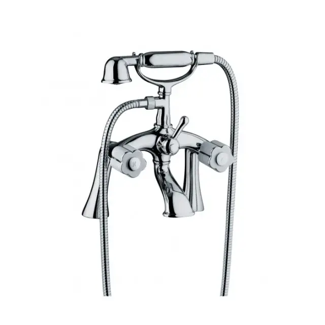 Bongio Fleur Blanc Смеситель на борт ванны, цвет хром/белый фарфор 11527CR00