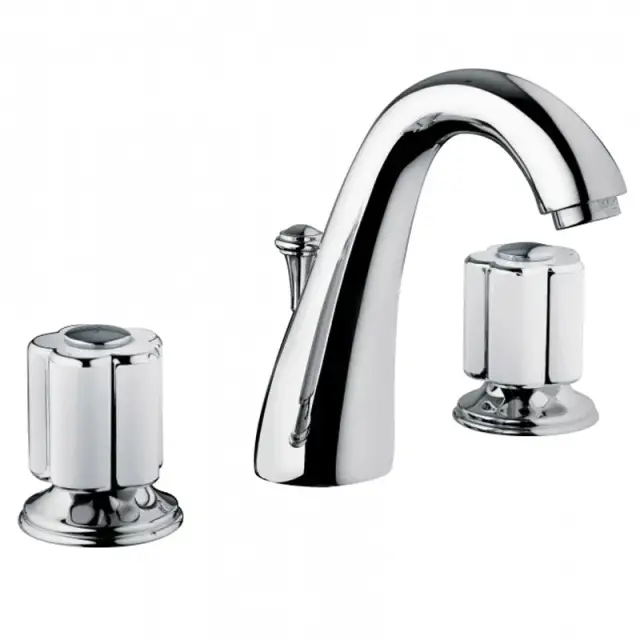 Bongio Fleur Blanc Смеситель для раковины на 3 отв., цвет хром/белый фарфор 11501CR00
