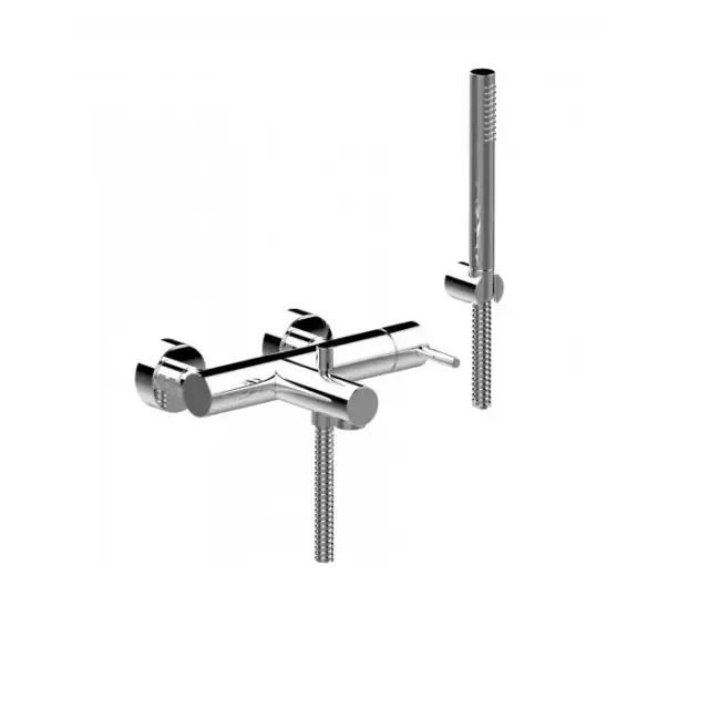 Bongio T.Ube Смеситель для ванны настенный, с ручной лейкой, цвет хром 64526CRCR0DPR