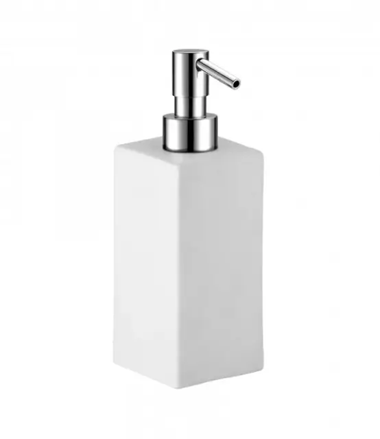 Bongio Domino Дозатор для жидкого мыла настольный, керамическая колба, цвет: хром 43027CRDA
