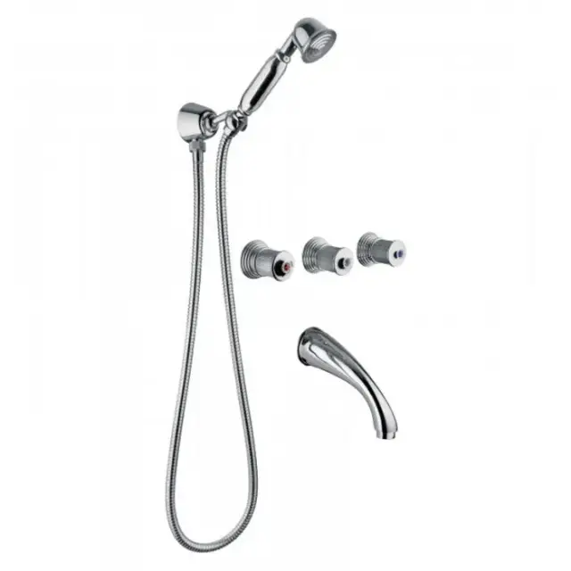 Bongio Impero Встраиваемый смеситель с душ. комплектом, цвет: хром/Blue and Red Swarovski 65530CR0D