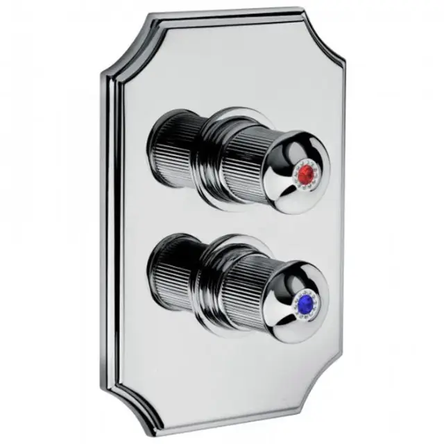 Bongio Impero Встраиваемый термостатический смеситель, цвет хром/Blue and Red Swarovski 65544CR00