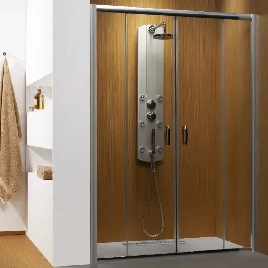 Radaway Premium Plus DWD Душевая дверь в нишу, прозрачная 5 мм, 140х190h см, цвет: хром глянцевый 33353-01-01N