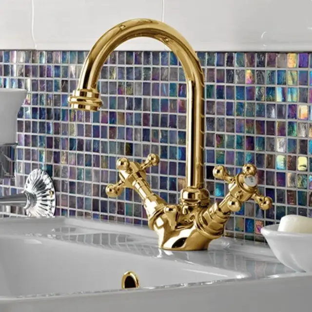 Sbordoni Parigi Смеситель для раковины на 1 отв. с донным клапаном, цвет глянцевая латунь PA85OL