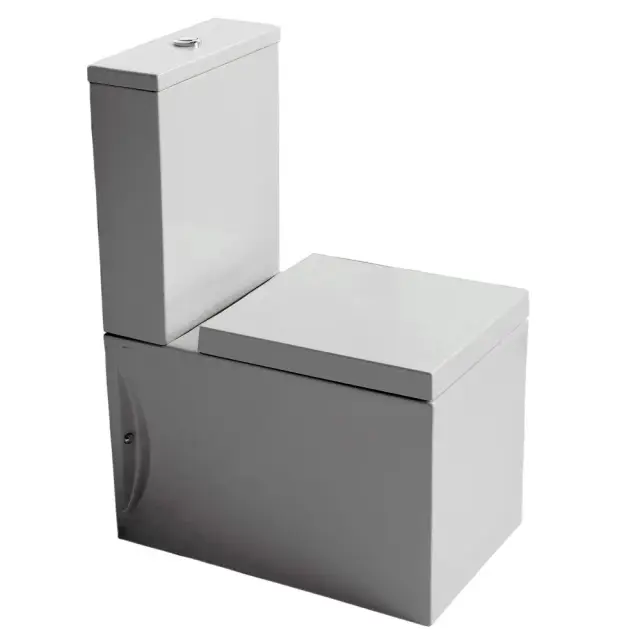 Simas Frozen Чаша для унитаза моноблок 37,5х61 см, универсальный слив, цвет: белый глянцевый FZ07bi