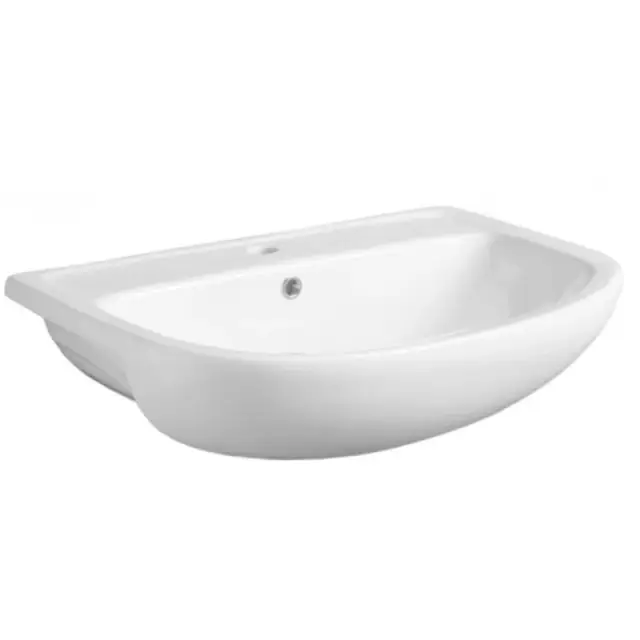 Simas Top e lavabi d'Arredo Раковина полувстроенная 67х46 см, 1 отвер. под смес., цвет: белый глянц. S57 bi*1