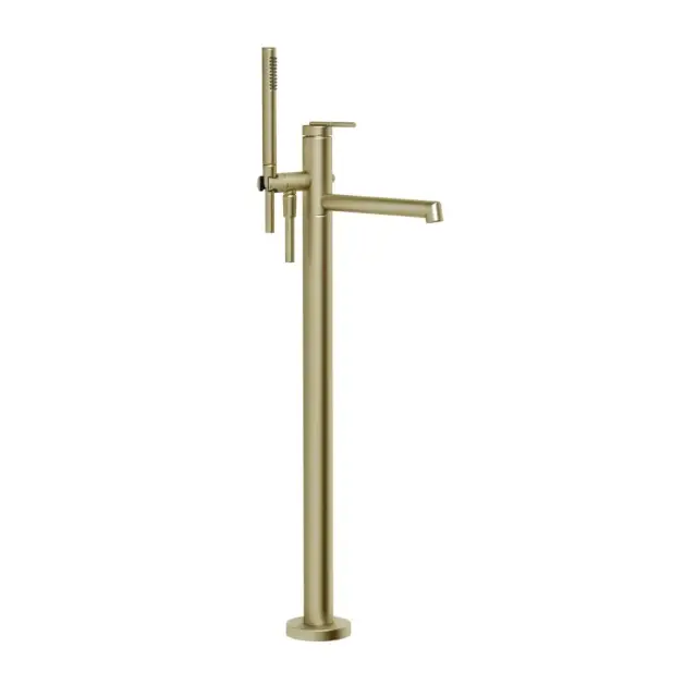 Gessi Ingrannagio Внешняя часть смесителя для ванны, с ручным душем, цвет: brushed brass PVD 63528#727