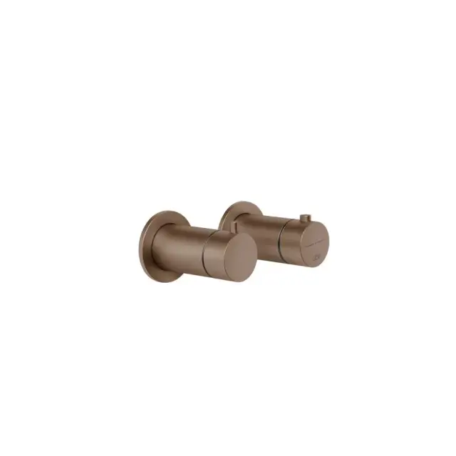 Gessi Ingrannagio Внешняя часть термостата, на 2 потребителя, цвет: copper brushed PVD 63333#708