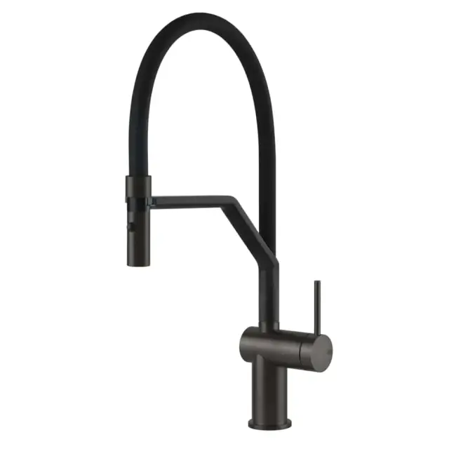 Gessi Смеситель для постирочной с выдвижным изливом 126, цвет: black metal brushed GHRC 60429#126
