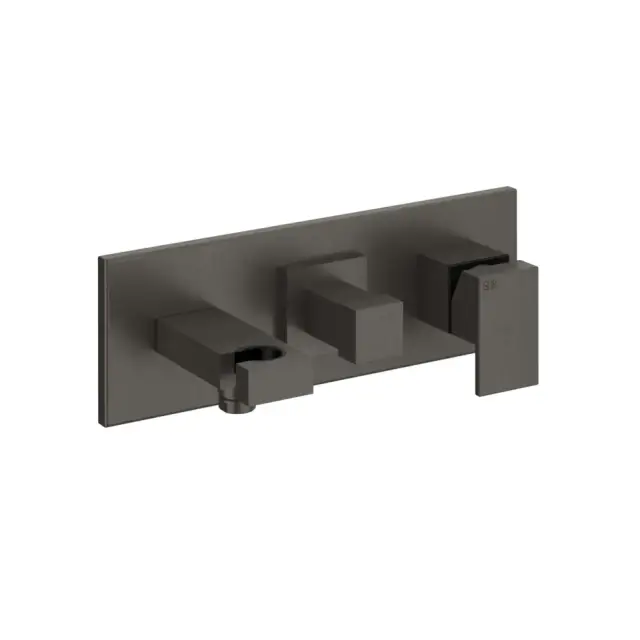 Gessi Rettangolo Встраиваемый смеситель подводом воды, цвет: black metal brushed PVD 44910#707