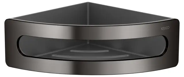 Keuco Elegance Угловая полочка-корзинка для душа, цвет: титан черный 11657 350001