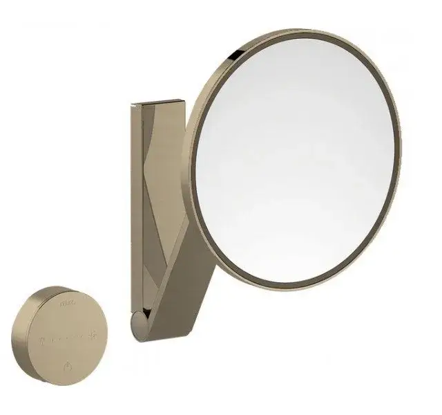 Keuco Kosmetikspiegel Косметическое зеркало подвесное, 5-ти кратное увелич., подсветка, цвет: никель 17612 059006