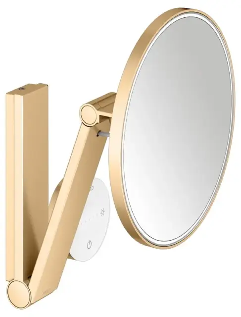 Keuco Kosmetikspiegel Косметическое зеркало, 5-ти кратное увеличение, подсветка, цвет: латунь 17612 259002