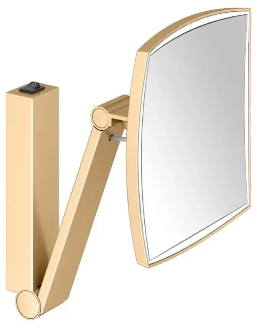 Keuco Kosmetikspiegel Косметическое зеркало подвесное, 5-ти кратное увелич., подсветка, цвет: латунь 17613 259004