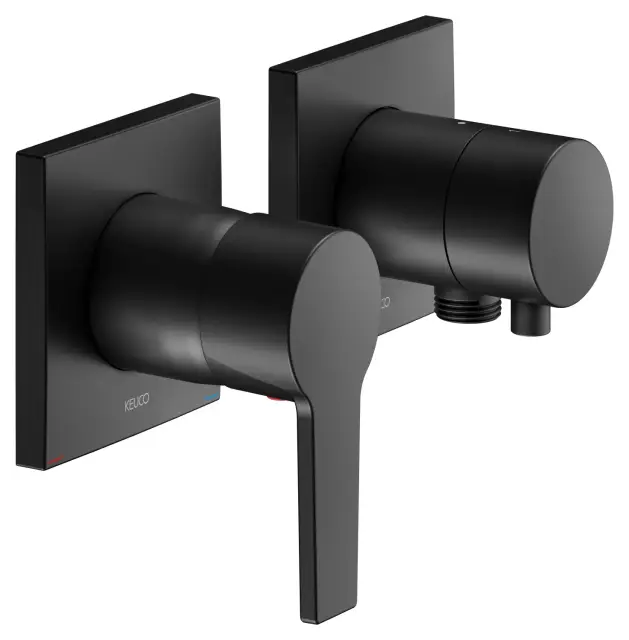 Keuco Edition 11 Смеситель для душа встр., внеш. часть, 2 потреб., с переключ., цвет: черный матовый 51151 371122