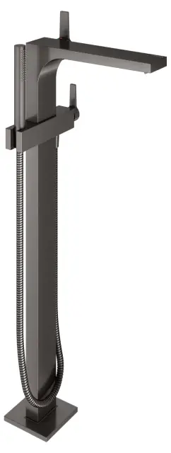 Keuco Edition 11 Смеситель для ванны, напольный, ручной душ, шланг, излив 81,7см, цвет: титан черный 51127 350100