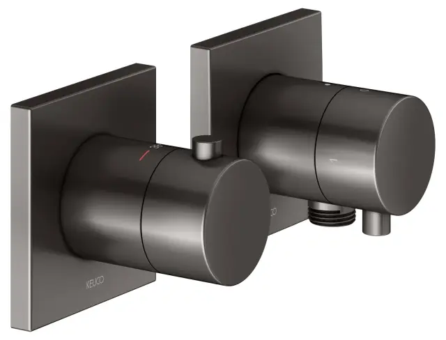 Keuco Edition 11 Смеситель для душа термостат., 2 потреб., встр., внешняя часть, цвет: титан черный 51153 351122