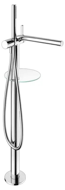 Keuco Edition 400 Смеситель для ванны, напольный, ручной душ, шланг, излив 81,7 см, цвет: хром 51527 010100