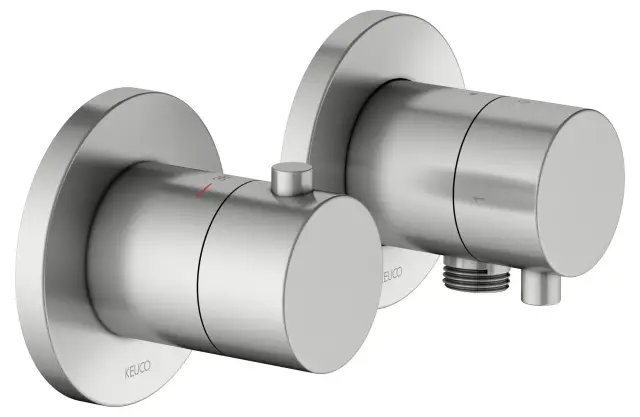 Keuco Edition 400 Смеситель для душа термостатич., 2 потреб., встр., внешняя часть, цвет:нерж. сталь 51553 211121