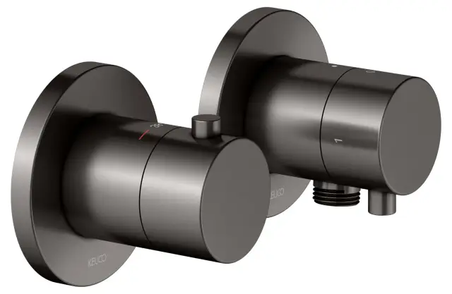 Keuco Edition 400 Смеситель для душа термостат., 2 потреб., встр., внешняя часть, цвет: титан черный 51553 351121