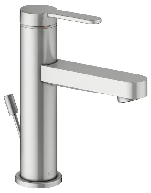 Keuco Ixmo Смеситель для раковины рычажный 100, с д/к и гарнитуром для слива, цвет: нерж. сталь 59502 213000