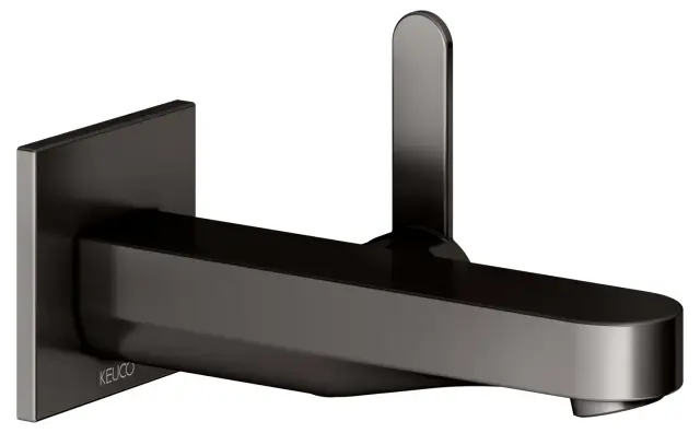Keuco Ixmo Смеситель для раковины рычажный, 1 потреб., излив 18,1 см, встр., цвет: титан черный 59516 350302