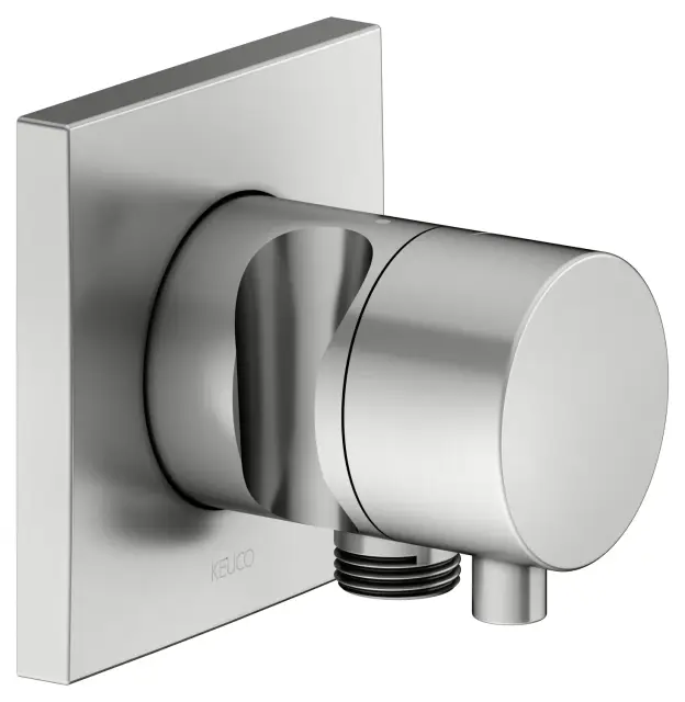 Keuco Ixmo Запорный вентиль с выпуском для шланга и держателем, внешняя часть, цвет: нерж. сталь 59541 211202