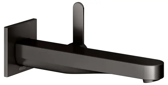 Keuco Ixmo Смеситель для раковины рычажный, 1 потреб., излив 24,1 см, встр., цвет: титан черный 59516 351302