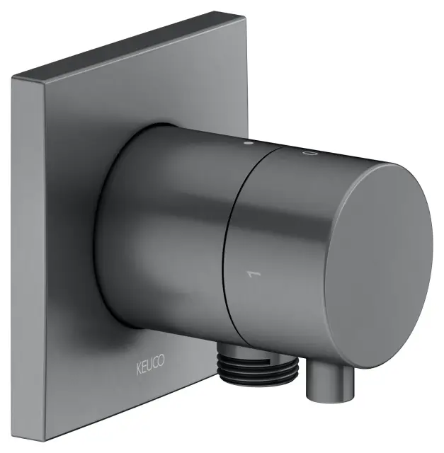 Keuco Ixmo Запорный вентиль с переключателем на 2 потреб. DN15 и выводом шланга, цвет: хром черный 59557 131102