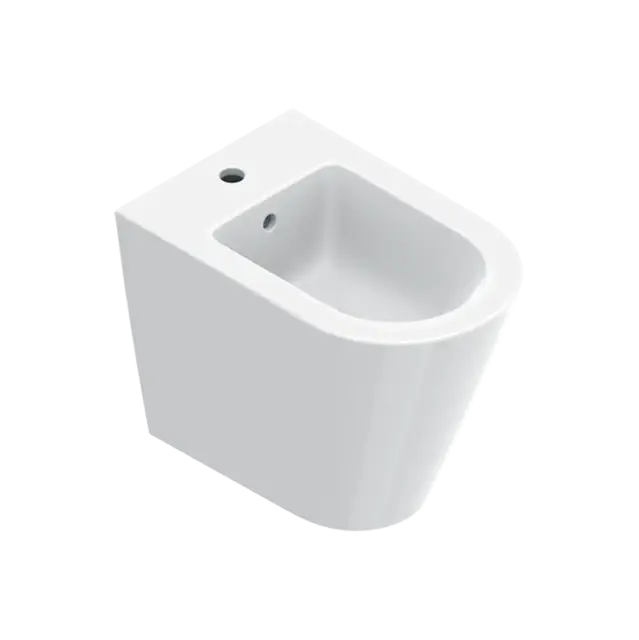 Catalano Zero Биде приставное 35x55 см, 1 отв., с переливом, покр. Cataglaze, цвет: белый глянцевый 0119551001