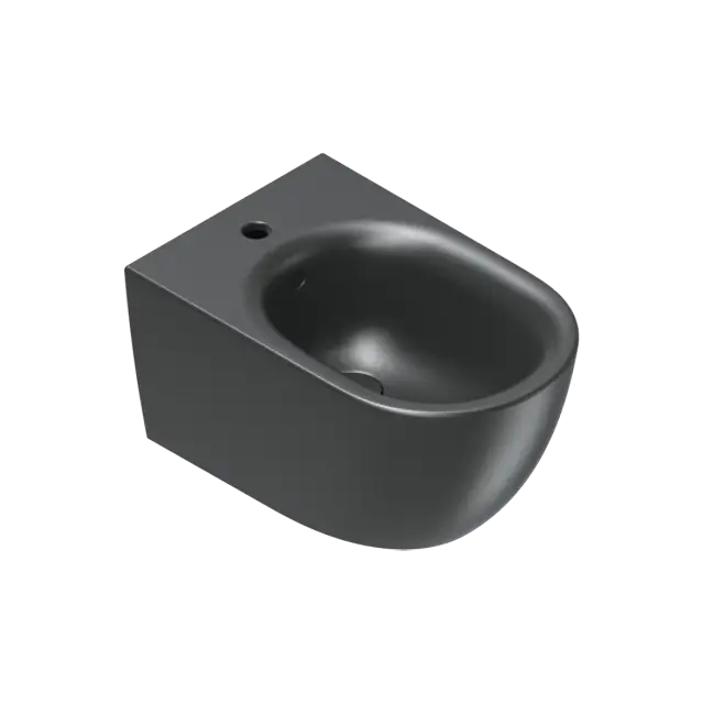 Catalano Sfera Биде подвесное 35x55 см, 1 отв, с переливом, покрытие Cataglaze, цвет: черный матовый 0518551022