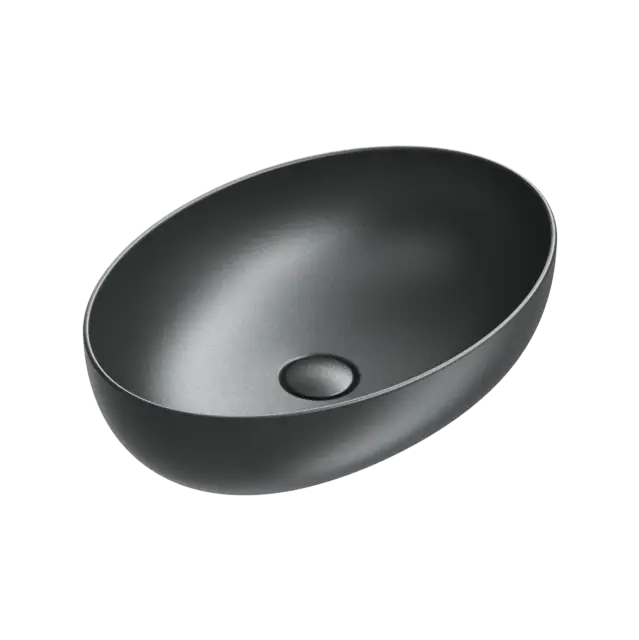 Catalano Sfera Раковина чаша 60x42x16h см, без перелива, покрытие Cataglaze, цвет: черный матовый 0522600022