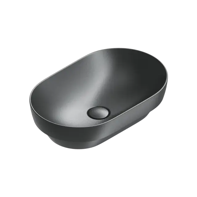Catalano Sfera Раковина чаша 55x35x14h см, без перелива, покрытие Cataglaze, цвет: черный матовый 0524550022