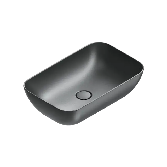 Catalano Green Раковина чаша 60x38x15h см, без перелива, покрытие Cataglaze, цвет: черный матовый 0422610022