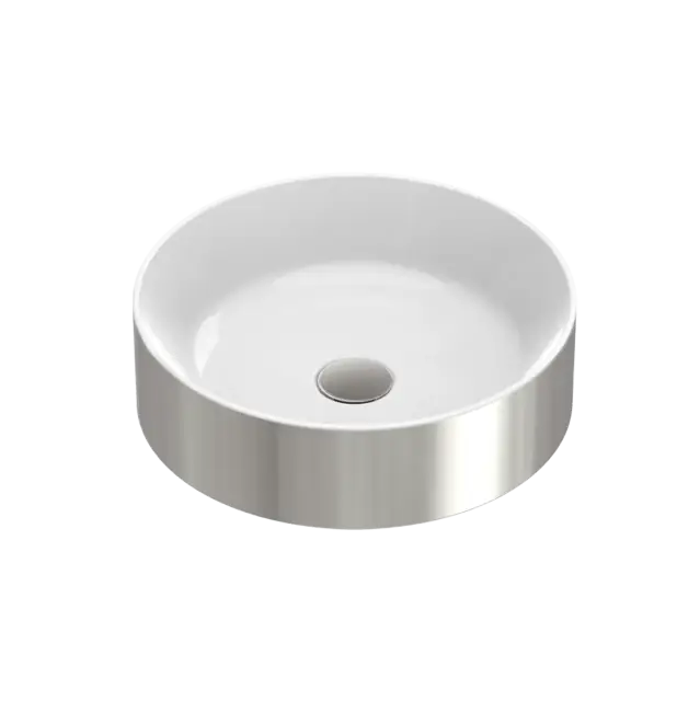 Catalano Gold & Silver Раковина чаша d45x13h см, без перелива, Cataglaze, цвет: серебро/белый глянц. 0123450041