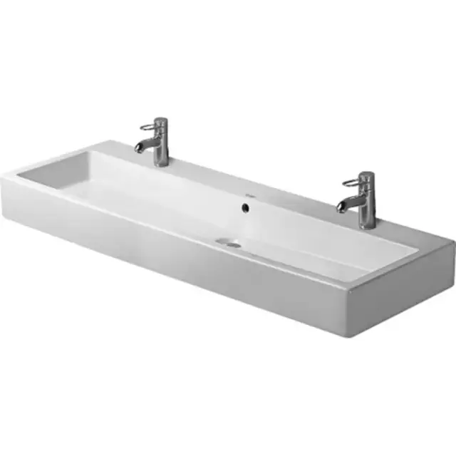 Duravit Vero Раковина подвесная 120x47x17.5h см, с переливом, цвет: белый глянцевый 0454120024