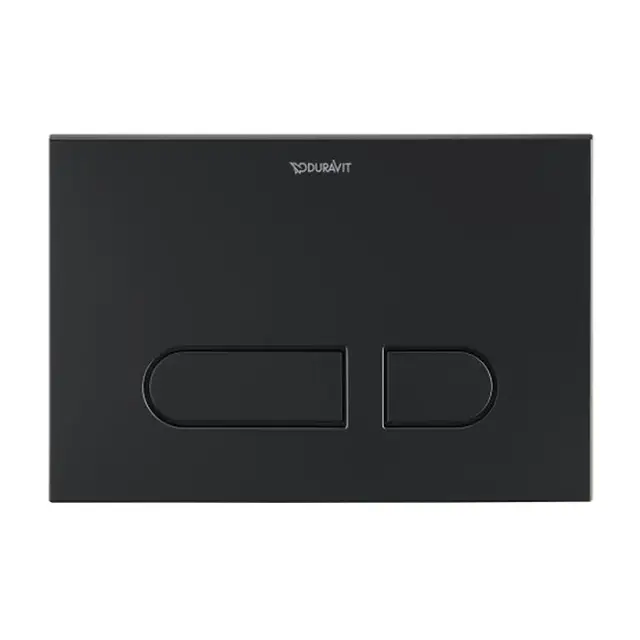 Duravit DuraSystem Кнопка смыва для унитаза, пластик, двойной смыв, цвет: черный матовый WD5001031000