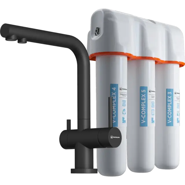 Omoikiri Смеситель для кухни с фильтром в комплекте, цвет: черный 4047.8028P